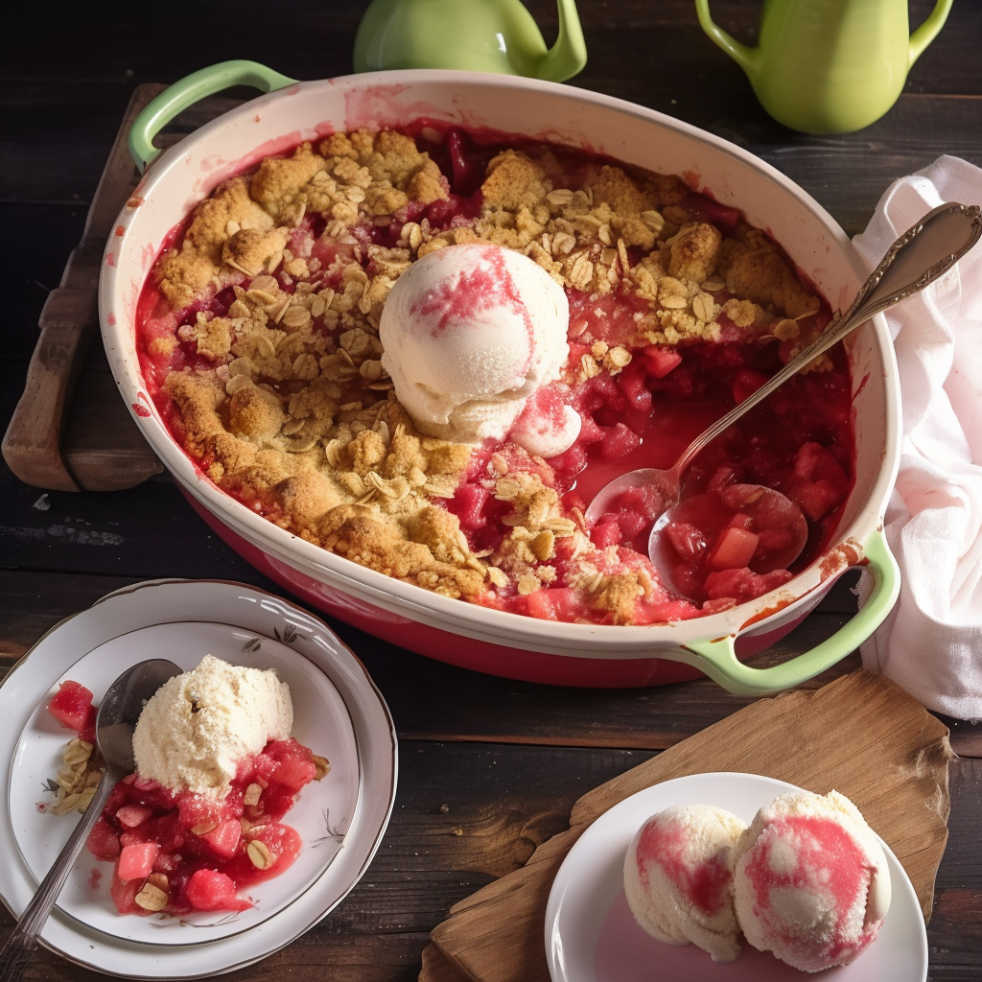 gooseberry rhubarb crumble