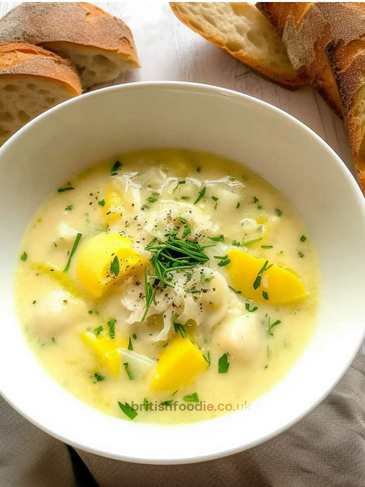 mary berry cullen skink soup with leeks and potatoes with crusty bread