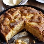 devonshire apple cake with side clotted cream